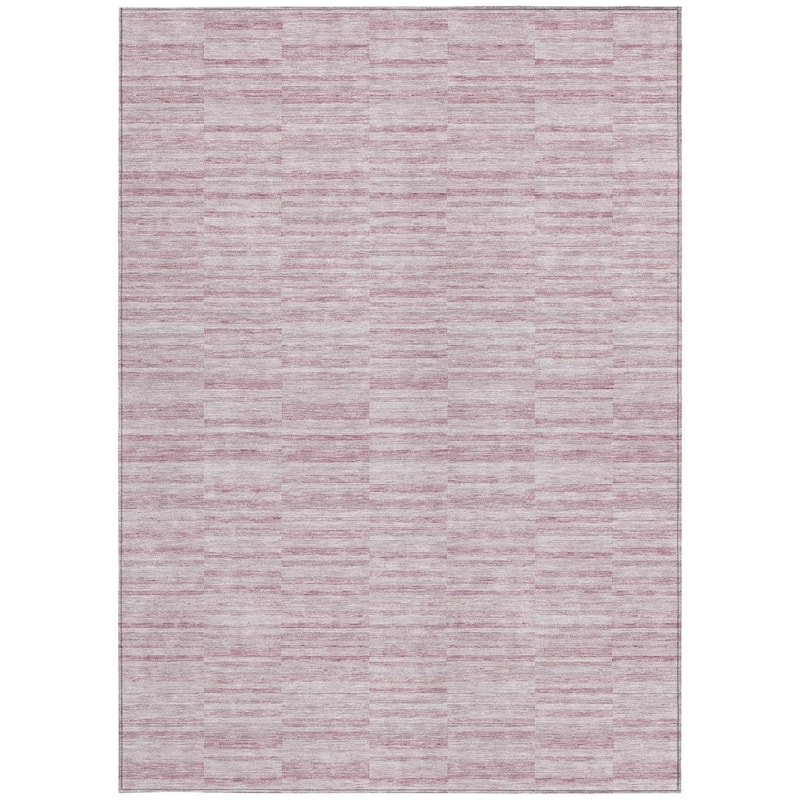 HomeRoots Striped Transitional Rectangle Outdoor Rug