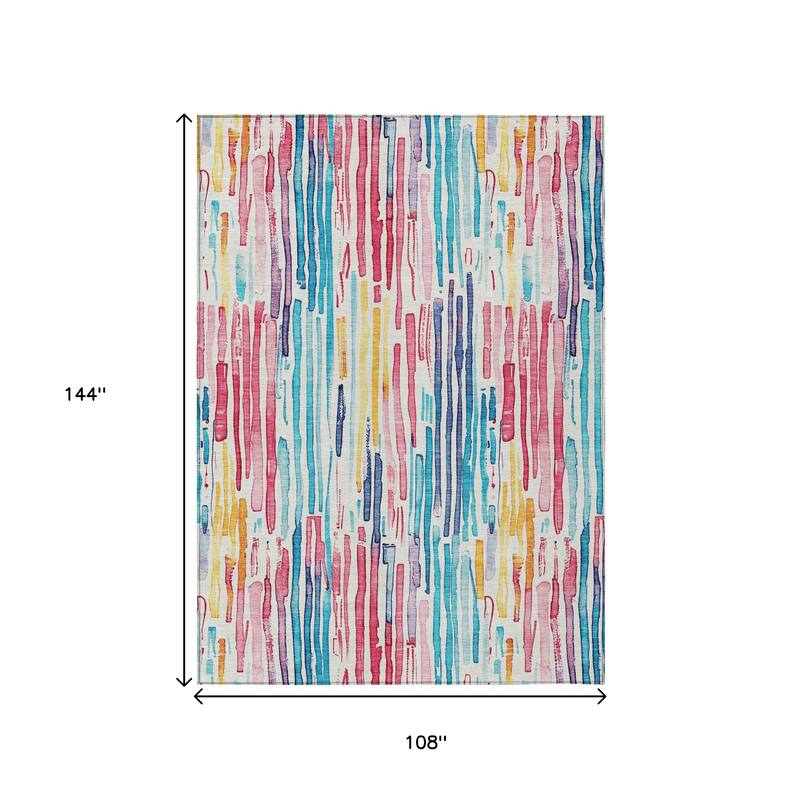 HomeRoots Striped Modern Rectangle Outdoor Rug