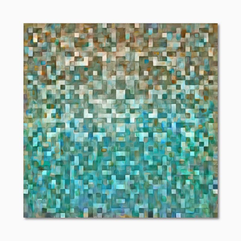 Designart "Blocked Abstract" Nautical & Coastal Gallery-wrapped Canvas