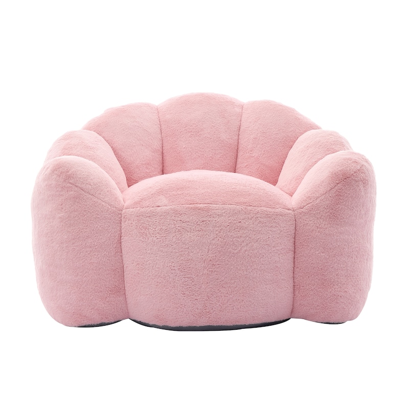 Lotus Type Compression Lazy Sofa Oversized Bean Bag Sofa Accent Chair for Adults with Pull Strap and Non-slip Base, Easily Moved