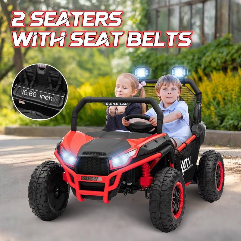 24V Kids Electric Car, 2-Seater UTV Off-Road