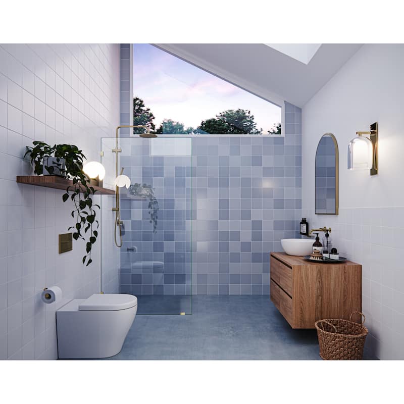 Glass Warehouse GW-SFP-35 Vela 78" High x 35" Wide Shower Screen