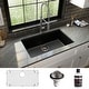 preview thumbnail 2 of 52, Karran Undermount 32.5 in. Large Single Bowl Quartz Kitchen Sink Kit