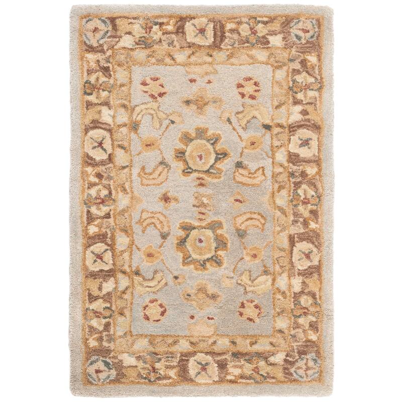 SAFAVIEH Handmade Anatolia Iran Traditional Oriental Hand-spun Wool Rug - 2' x 3' - Teal/Brown
