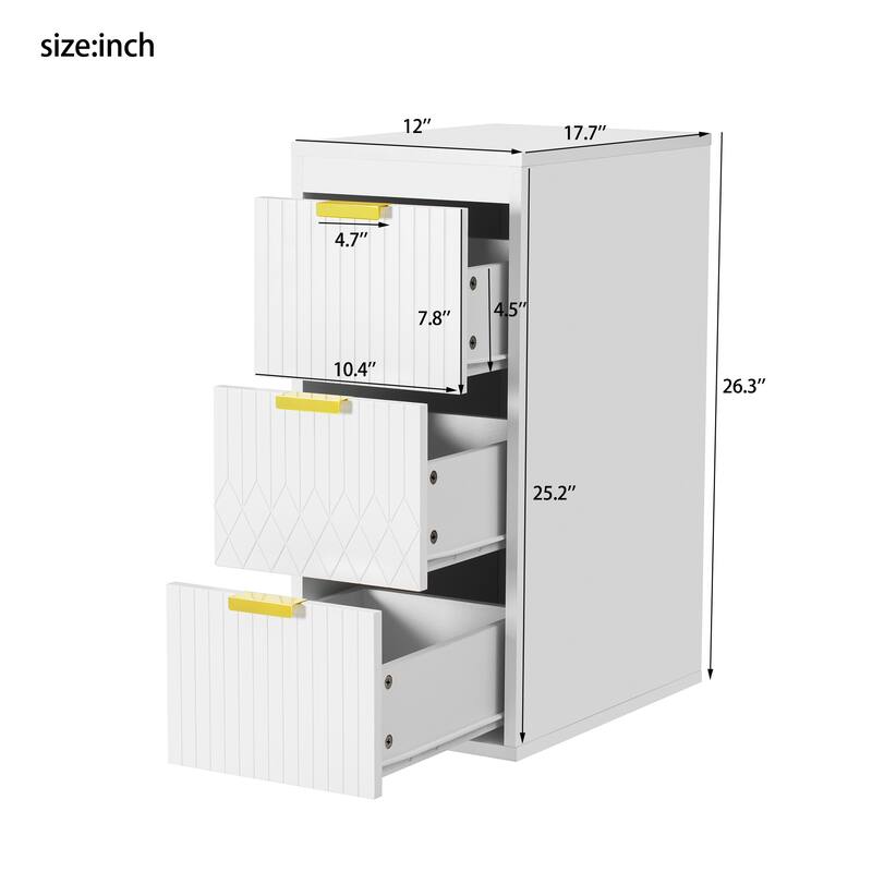 Roomfitters 24 Inch Wall Mounted Floating Vanity & Side Cabinet Combo, Modern Storage Station with Ceramic Basin Sink