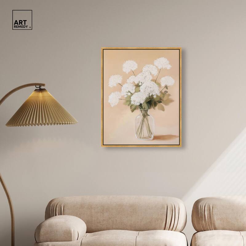 Lace in a Vase I Canvas by Art Remedy