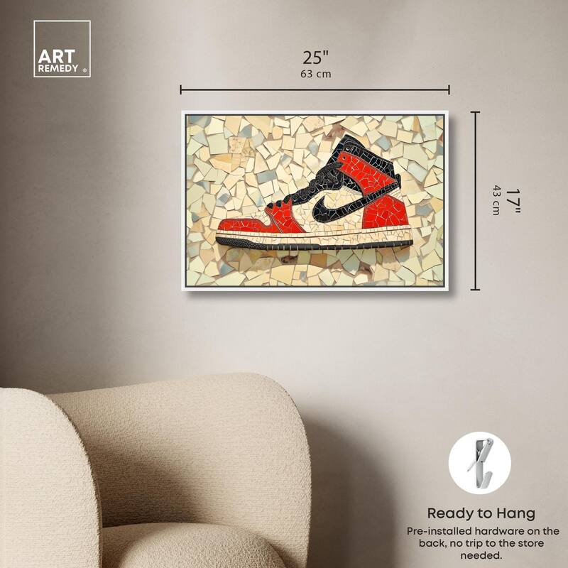 Mosaic Sneaker Canvas by Art Remedy