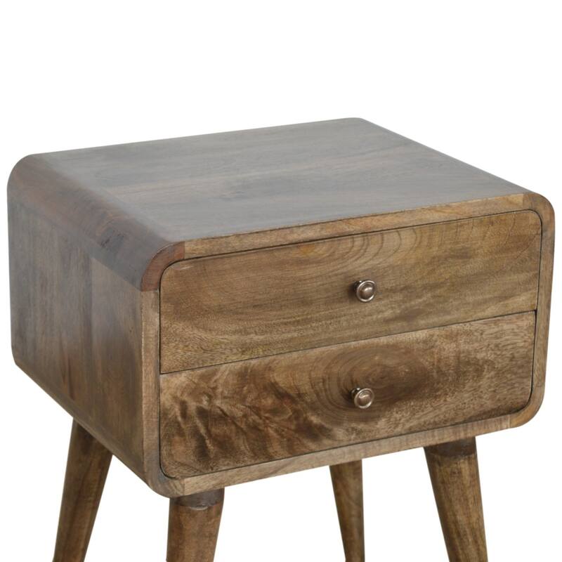 Nightstand with Storage Drawer & Solid Wood Tabletop,For Bedroom, Living Room