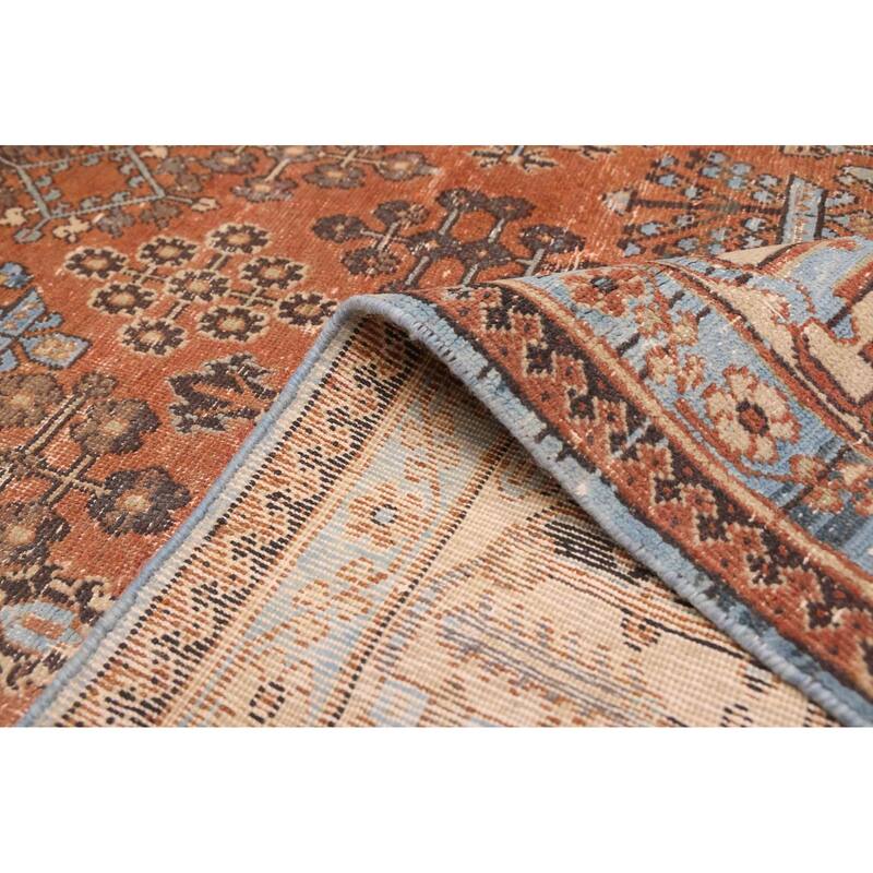 ECARPETGALLERY Hand-knotted Antalya Vintage Copper Wool Rug - 7'7 x 11'6
