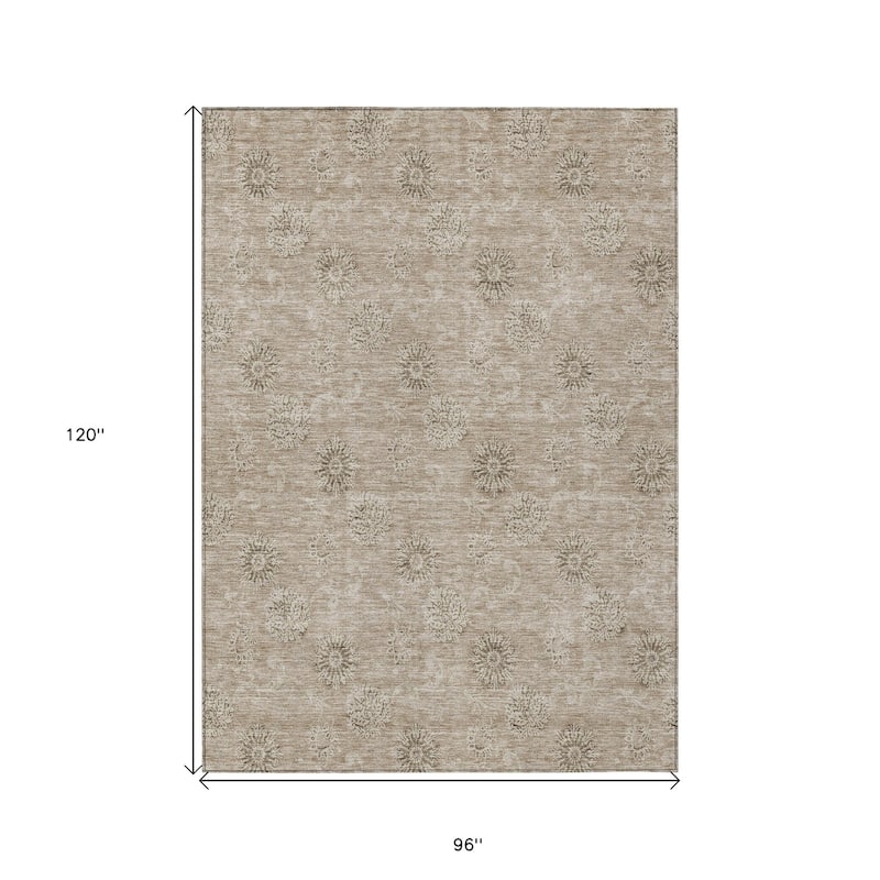 HomeRoots Floral Transitional Rectangle Outdoor Rug