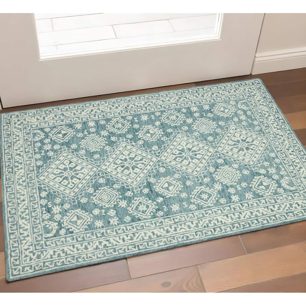 HomeRoots Oriental Transitional Rectangle Area Rug - 36.00 in. x 24.00 in. x 0.40 in.