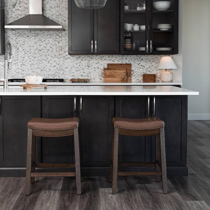 Maven Lane Sophia Saddle Kitchen Dining Stool