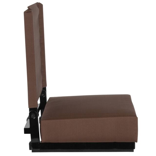 2 Pack 500 lb. Rated Lightweight Stadium Chair-Handle-Padded Seat