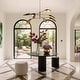 preview thumbnail 4 of 9, Modern 8-Light Large Black Gold Sputnik Chandelier Metal Pendant Lights for Dining Room - 48" D x 12" H