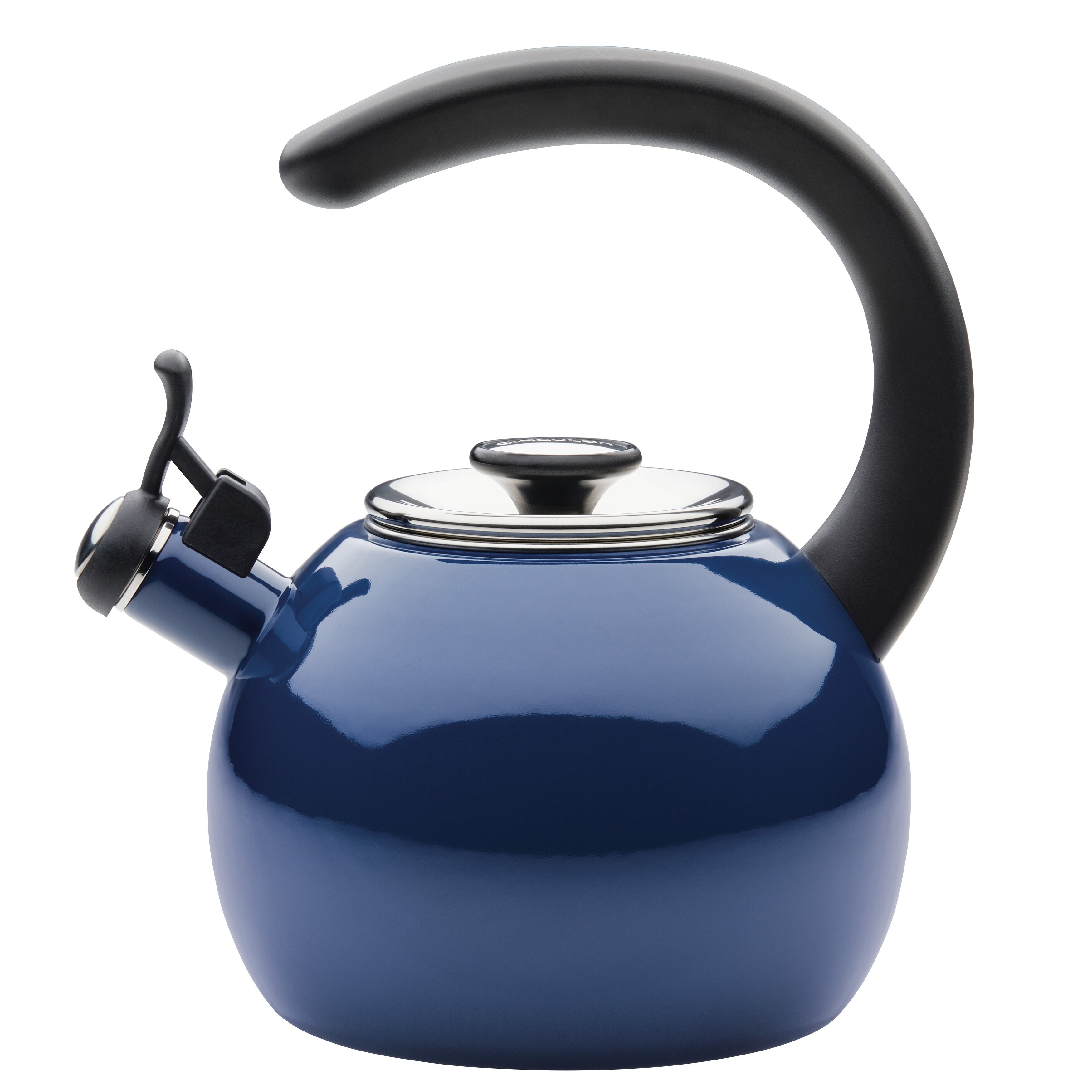 Circulon Enamel on Steel Whistling Induction Teakettle With Flip-Up Spout,  2-Quart, Navy - On Sale - Bed Bath & Beyond - 38250479