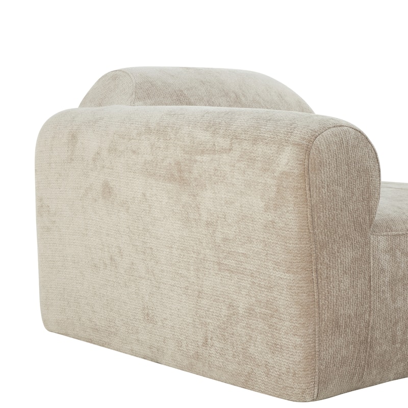 Christopher Knight Home - Modern Upholstered Curved Sectional Sofa with Deep Seat Ottoman