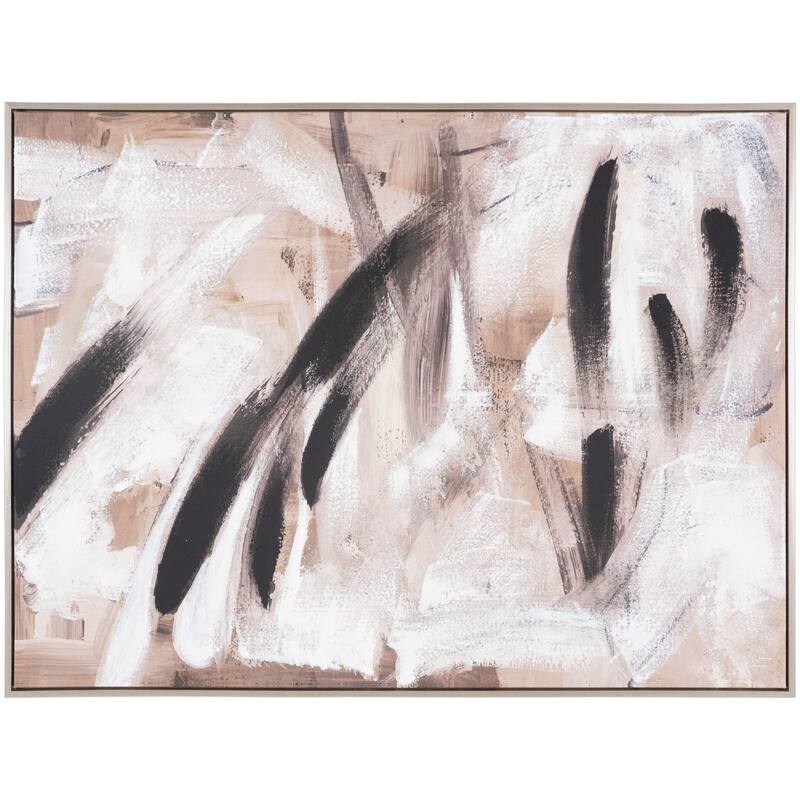 SAFAVIEH Angiola Champagne Toasts 48 x 36 Framed Linen Canvas Wall Art - 46.9 In. W x 0.03 In. D x 34.9 In. H
