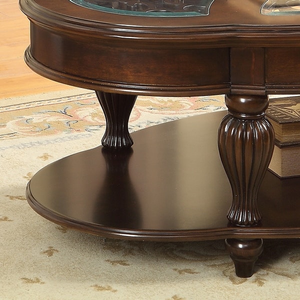 Shop Furniture Of America Zerathe Traditional Cherry Wood Coffee