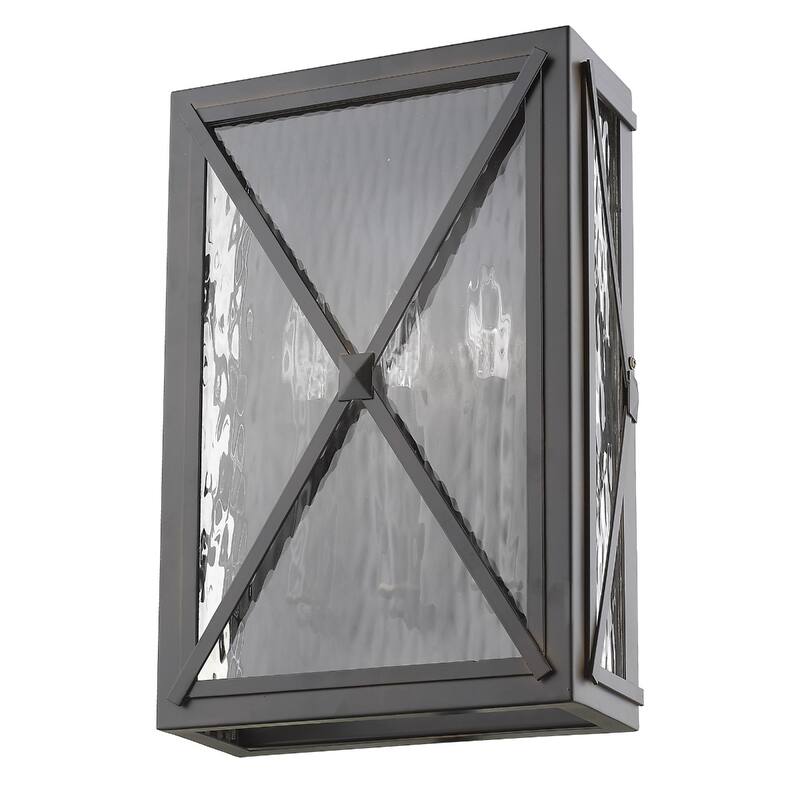 3-Light Decorative Bronze Wall Mount Fixture with Clear Glass Shade and LED Compatible