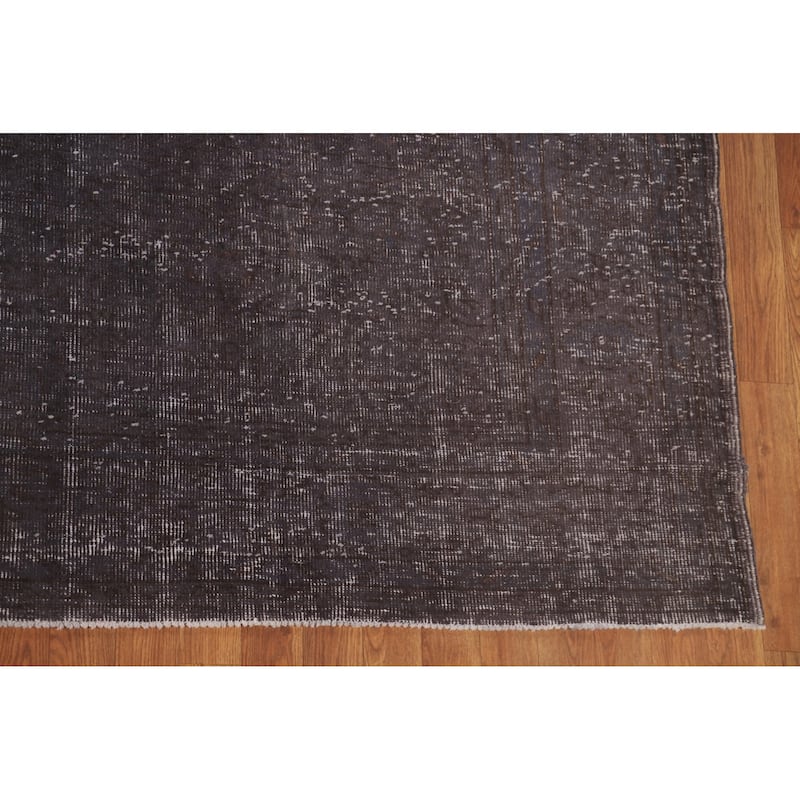 Distressed Over-Dyed Anatolian Turkish Vintage Handmade Wool Carpet - 9'2" x 12'2"