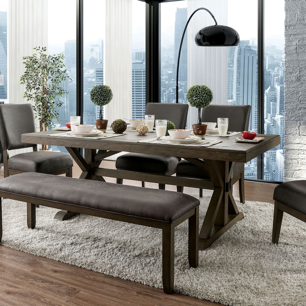 The Gray Barn Broken Arrow Rustic 72-inch Grey Dining Table