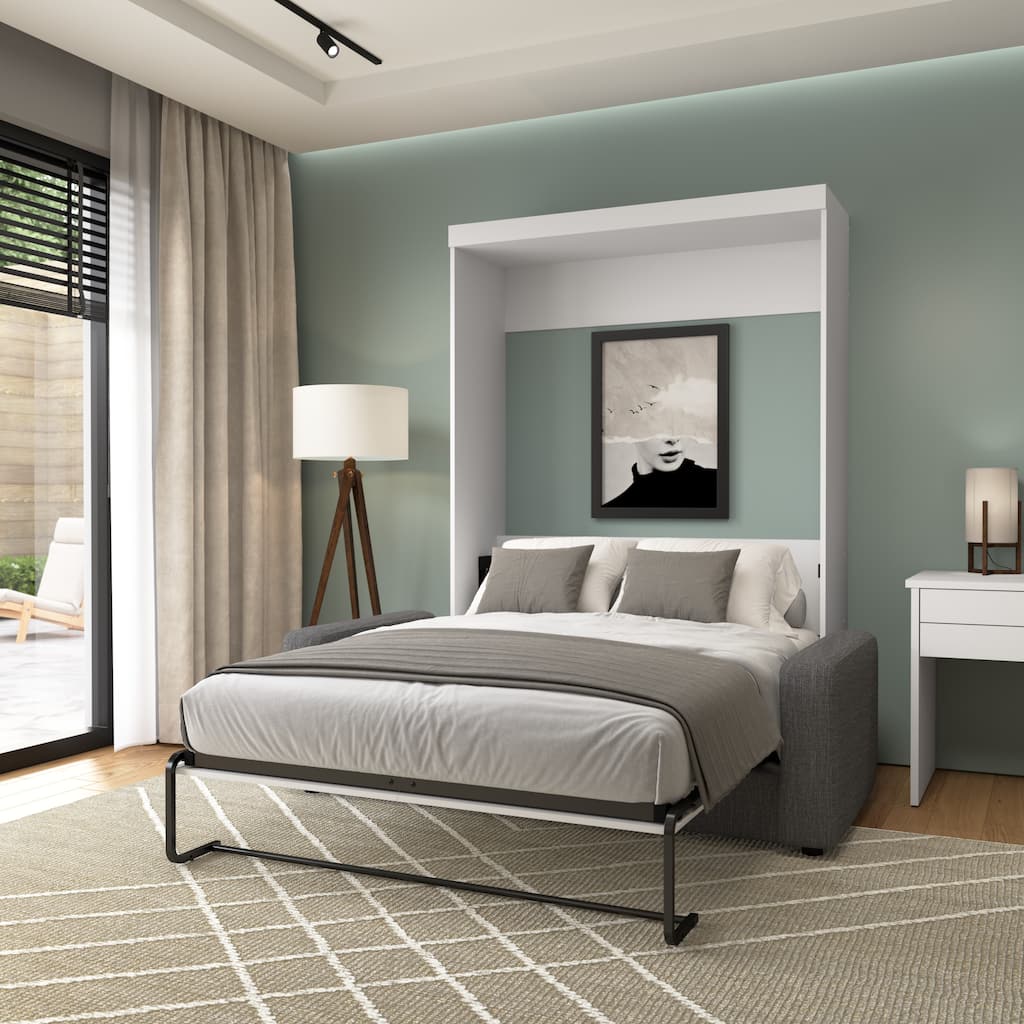 Bestar Nebula Space-Saving Murphy Bed with Sofa for Living Room