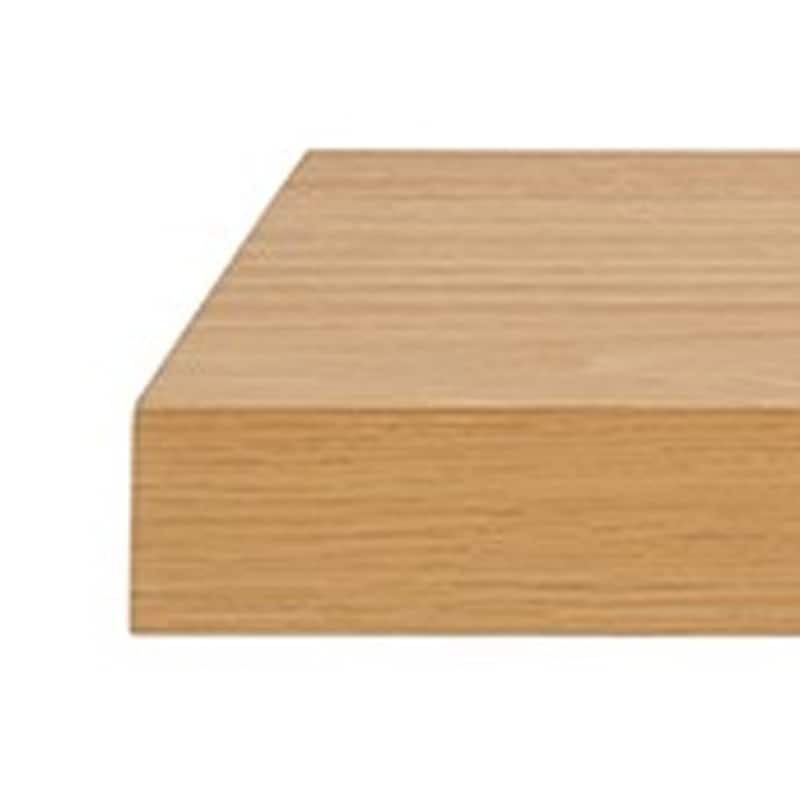 HomeRoots 75" Natural Wooden Wall Mounted Floating Shelf