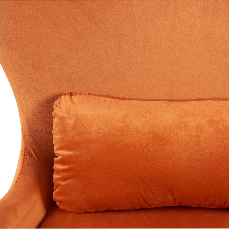 Furniture Style 2 in 1 Pet Friendly Modern Velvet Lounge Chair, Upholstered Back Accent Chair