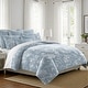 preview thumbnail 12 of 13, Elwood Cornflower Blue Cotton Comforter Set 8 Piece
