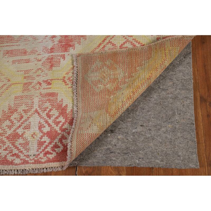 All-Over Geometric Bakhtiari Persian Rug Hand-Knotted Wool Carpet - 3'10" x 7'0"