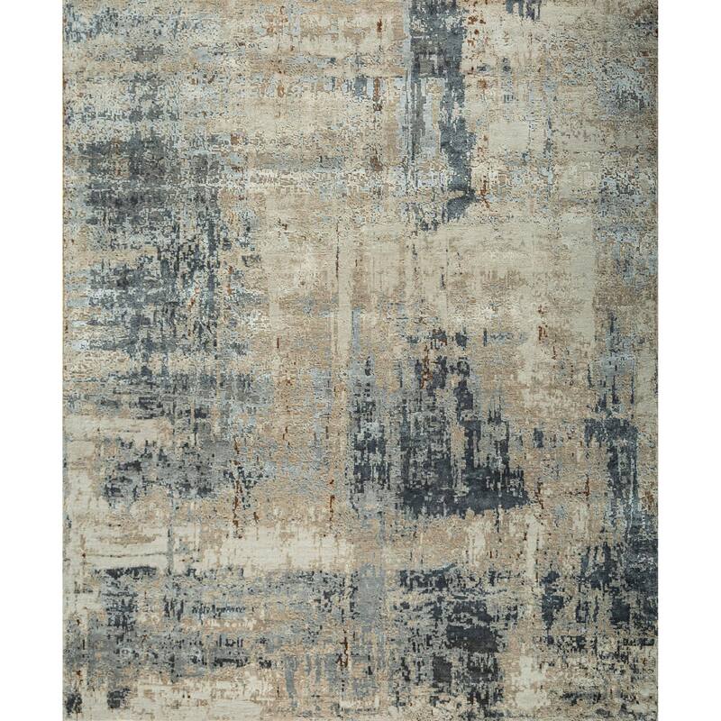 HomeRoots Abstract Contemporary Rectangle Area Rug - 120.00 in. x 96.00 in. x 0.25 in.