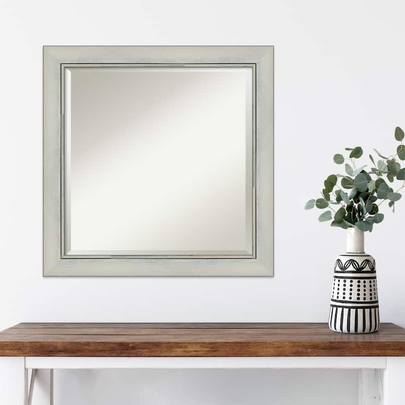Beveled Wall Mirror - Flair Polished Nickel Frame