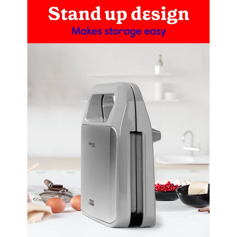 Betty Crocker 3-in-1 Indoor Grill, Sandwich / Panini Press & Waffle Maker Plus, 750 Watts