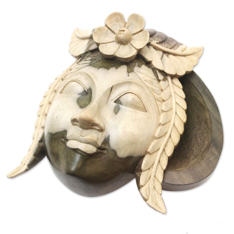 Novica Handmade Lady Rose Decorative Wood Box