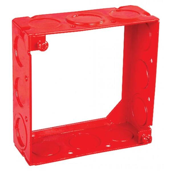 2 Pcs, 4 Square Extension Ring, Red, Welded, 1-1/2 in. Deep, (6) 1/2 in ...