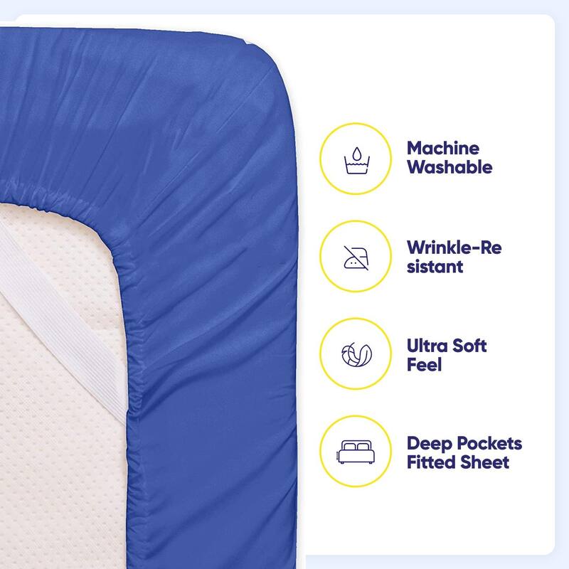 Soft Brushed Microfiber 7-piece Split King Sheet Set - 4 Pillowcases