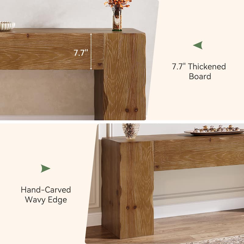 Solid Wood TV Stand for 65 Inches TV, 63 Inches Rustic Media Console