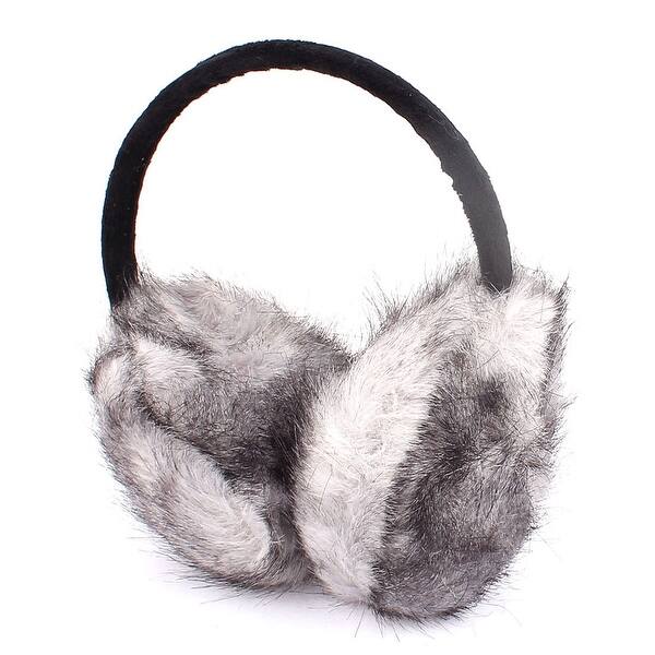 Shop Winter Earmuff Gray Black Lady Faux Fur Ear Warmer Fluffy