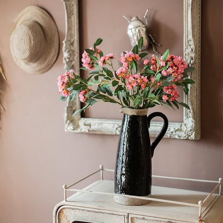 RusticReach Senna Plant Flower Stem 27" Tall - Pink - [B]-Three Stems