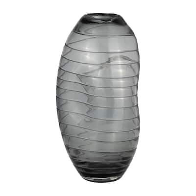 Sagebrook Home Artisan Glass Smoke Vase