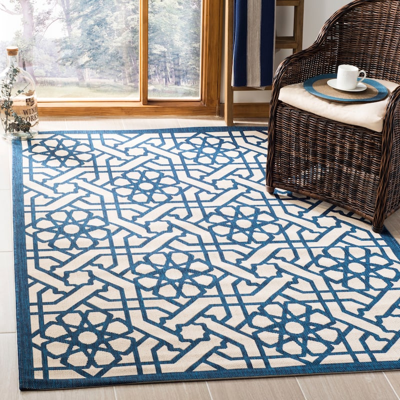 Martha Stewart by SAFAVIEH Triumph Indoor/ Outdoor Waterproof Rug. - 8' x 11'2" - Mariner