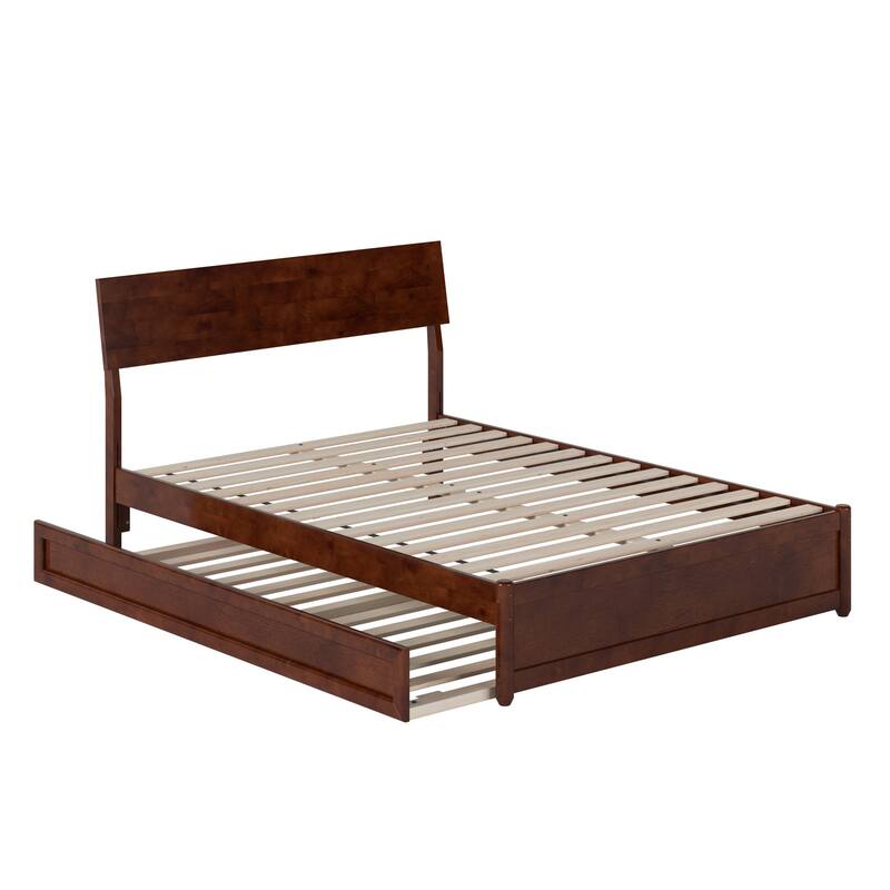 Norla Wood Platform Bed with Trundle