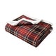 preview thumbnail 41 of 94, Eddie Bauer Cotton Throw Blanket, Reversible Flannel & Faux Shearling Mountain Tartan Red