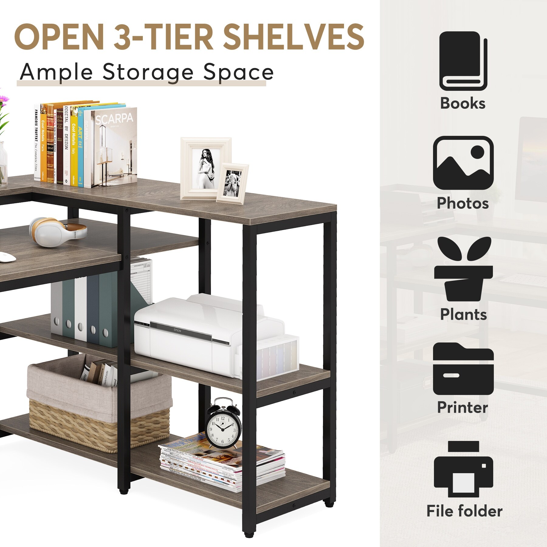 53 inch sales l shaped desk