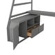 preview thumbnail 42 of 41, Twin Size Playhouse Loft Bed with 7 Drawers 2 Shelves and Desk, White