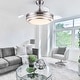 preview thumbnail 25 of 69, Sofucor 52Inch Low Profile Flush Mount Ceiling Fan with LED Light,3‑Blade Quiet Light Combo for Bedroom Kitchen Living Room