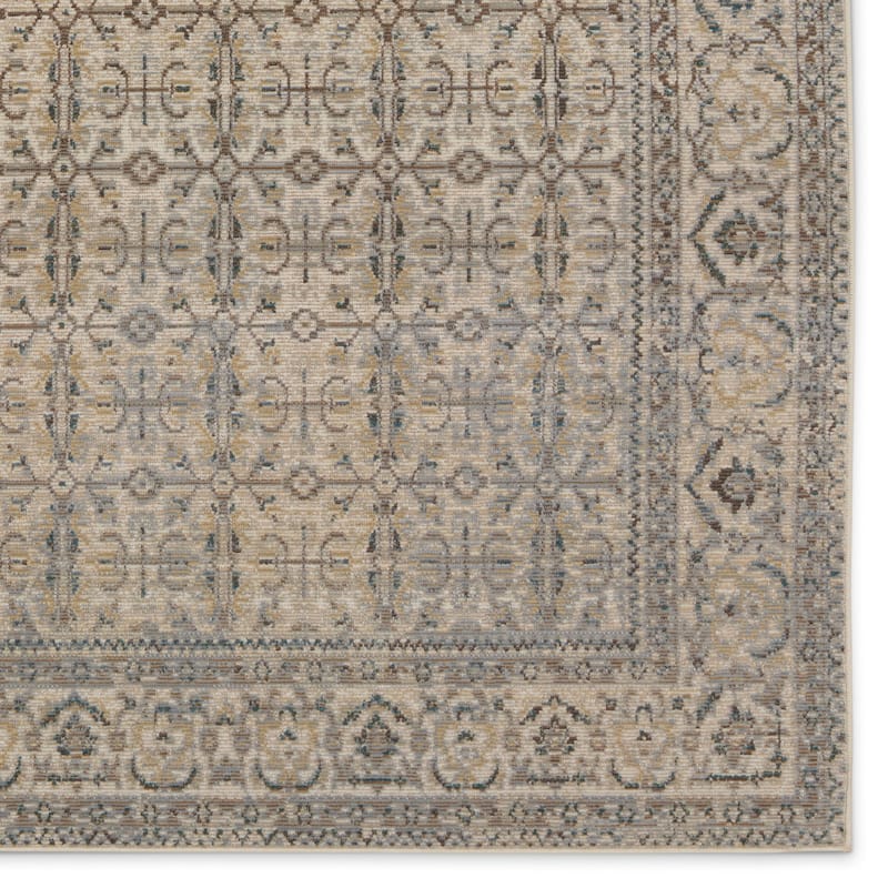 Olivine Indoor/Outdoor Trellis Gray/ Brown Area Rug