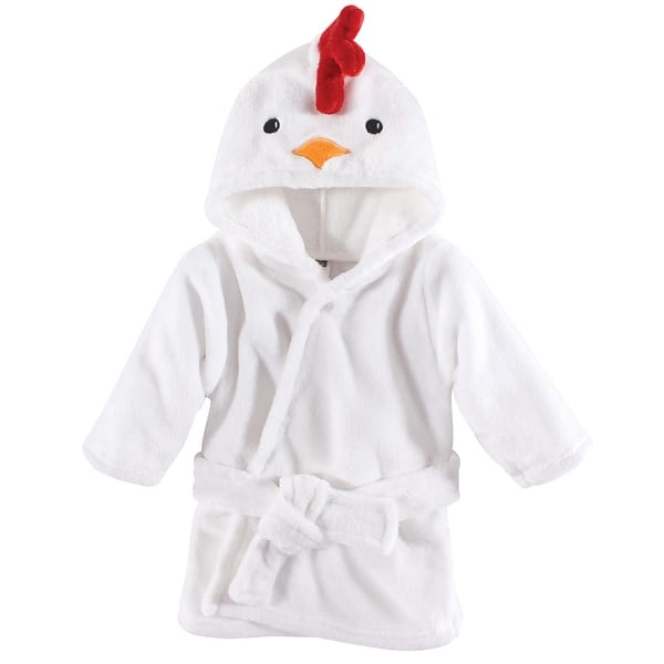 slide 1 of 1, Hudson Baby Infant Plush Animal Face Bathrobe, Chicken, 0-9 Months - Chicken - 0-9 Months 0-9 Months - Chicken