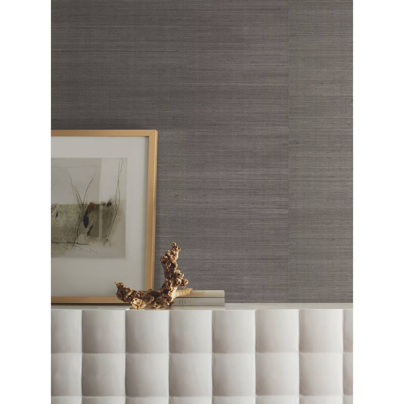 York Wallcoverings Sisal Grasscloth Silver Metallic Wallpaper