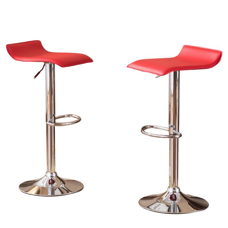 Contemporary Adjustable Swivel Stools, Set of 2